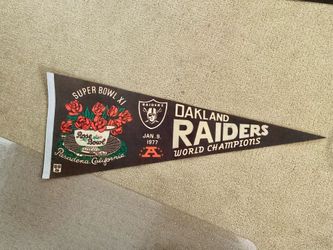 Oakland Raiders 1977 Super Bowl XI Rose Bowl Pennant
