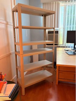 Lightweight gray shelving unit (adjustable shelves)