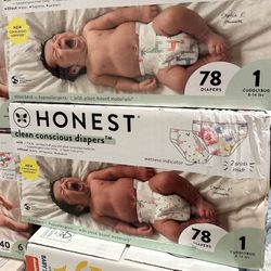 Honest Diapers Size 1,2,3,4,6
