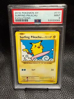 SURFING PIKACHU 2016 EVOLUTIONS PSA9