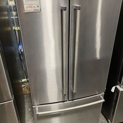 KitchenAid Stainless Steel 22 Cu. Ft. 33” Width Standard Depth French Door Refrigerator With Interior Dispense 