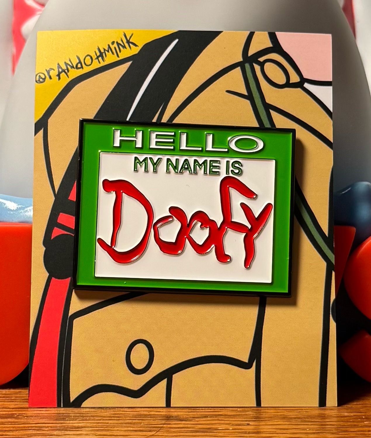 Doofy Scary Movie Name Badge pin