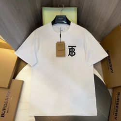 Burberry  Men’s  T-Shirt  Size L And XL WHITE COLOR 
