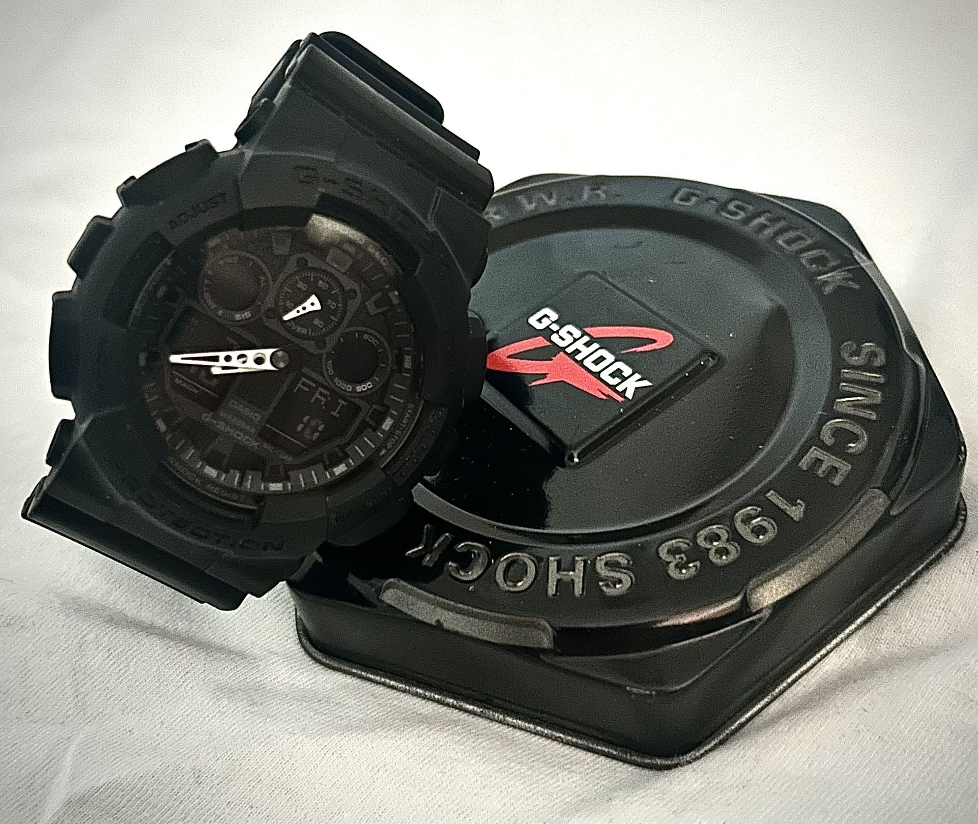Casio GA-100 All Black Watch-Excellent Condition