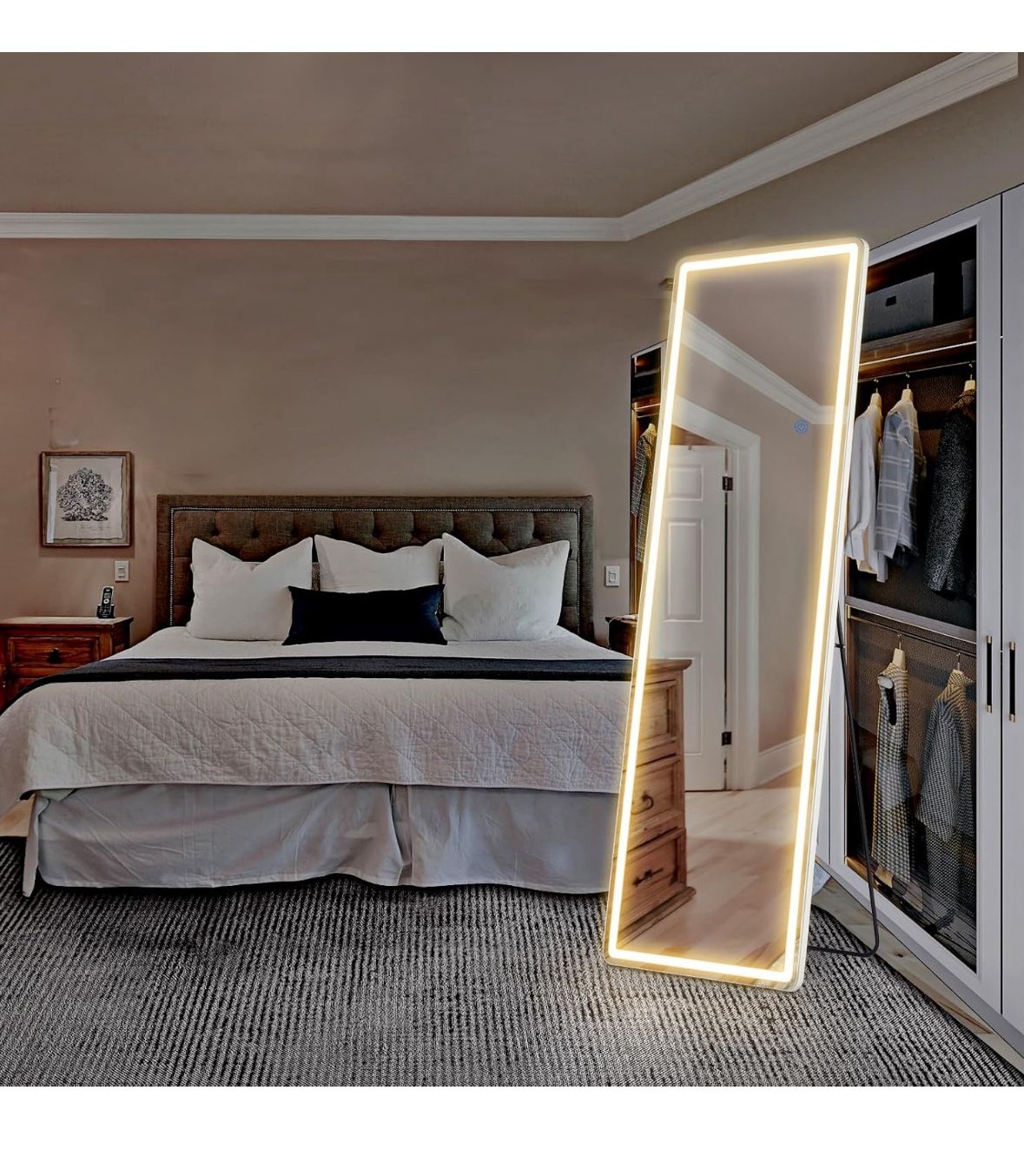  64 x 21 Inch Led Light Mirror  