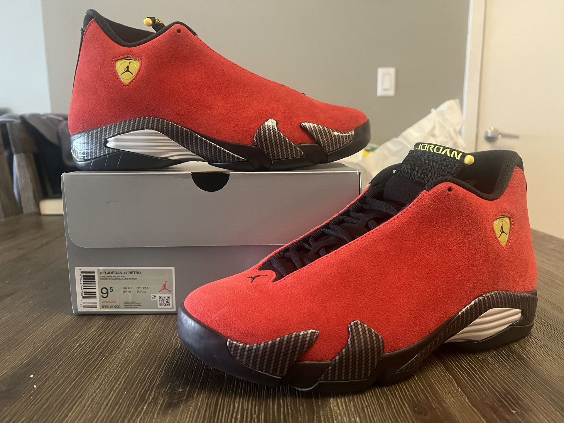 Jordan 14 Ferrari Size 9.5 $300 Or Trade Size 10
