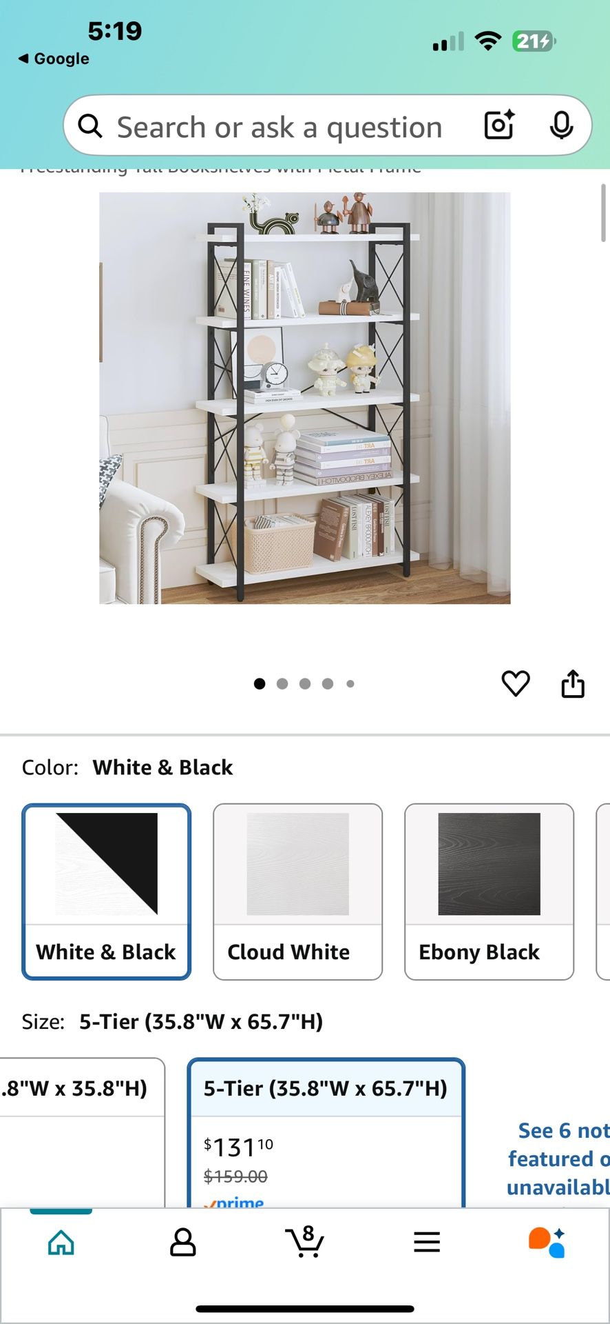 5 Tier Bookshelf