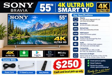 The Sony XBR-55X700D is a 55-inch 4K Ultra HD smart LED