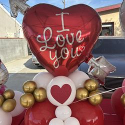 I Love You heart Balloon Arrangement 