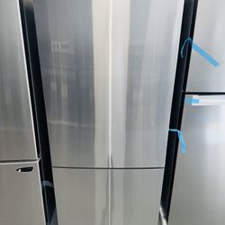 GE new refrigerator 31x68x24 stainless steel one year warranty from the company