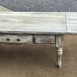 Hobby Lobby Single Drawer Painted Distressed Drop Leaf Coffee Table 