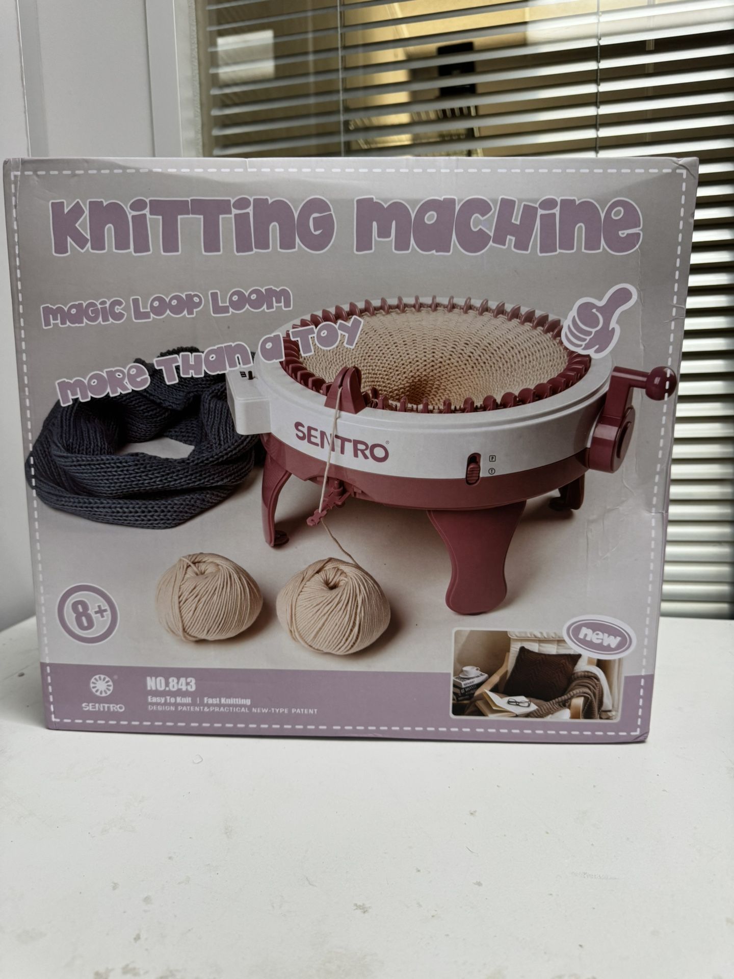 SENTRO 48 Needles Knitting Machines with Row Counter,Smart Knitting Crochet Machine,Weaving Round Loom,Double Knit Loom Machine Kit,DIY Knit Scarf Hat