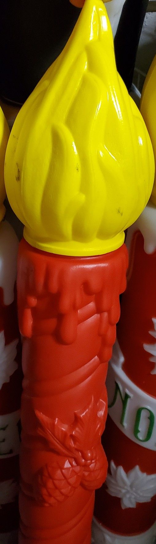Candle /red/ Blowmold/ Vintage