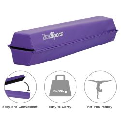 New 6FT Folding Balance Beam, Portable Foam Gymnastics Home Gym Kid Beginner, Purple