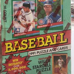 1991 Donruss Series 2 Baseball Cards Factory Sealed 36 Count Wax Pack Case