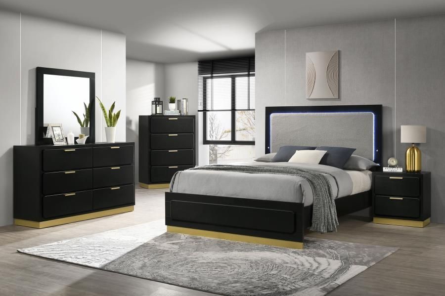 Bedroom Set,4 pc Queen Bed Frame, Bedroom Furniture