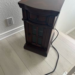 Wood Nightstand / End table w/ Charging Station (Outlet + USB) – Costco