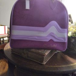 Vintage Don Carter Single Ball Bowling Bag - Purple Wave Design