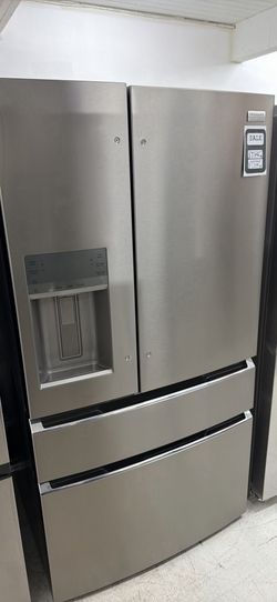 💥Great Save💥 Gallery 36 in. 26.3 cu. ft. 4-Door French Door Standard Depth Refrigerator in Smudge-Proof Stainless Steel