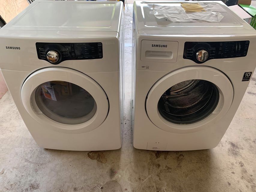 Samsung electric front load set washer and dryer in great condition 🔥🔥