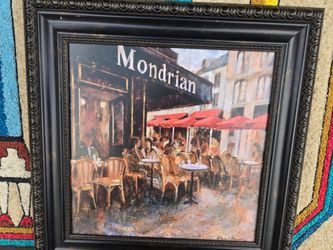 Framed Parisian Cafe Art Print