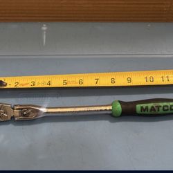 Matco Tools 3/8" DRIVE 12-1/2" EIGHTY8 TOOTH LOCKING FLEX HEAD RATCHET WITH ERGO HANDLE - GREEN