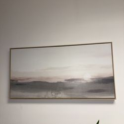 Framed Neutral Abstract Wall Art – Modern Minimalist