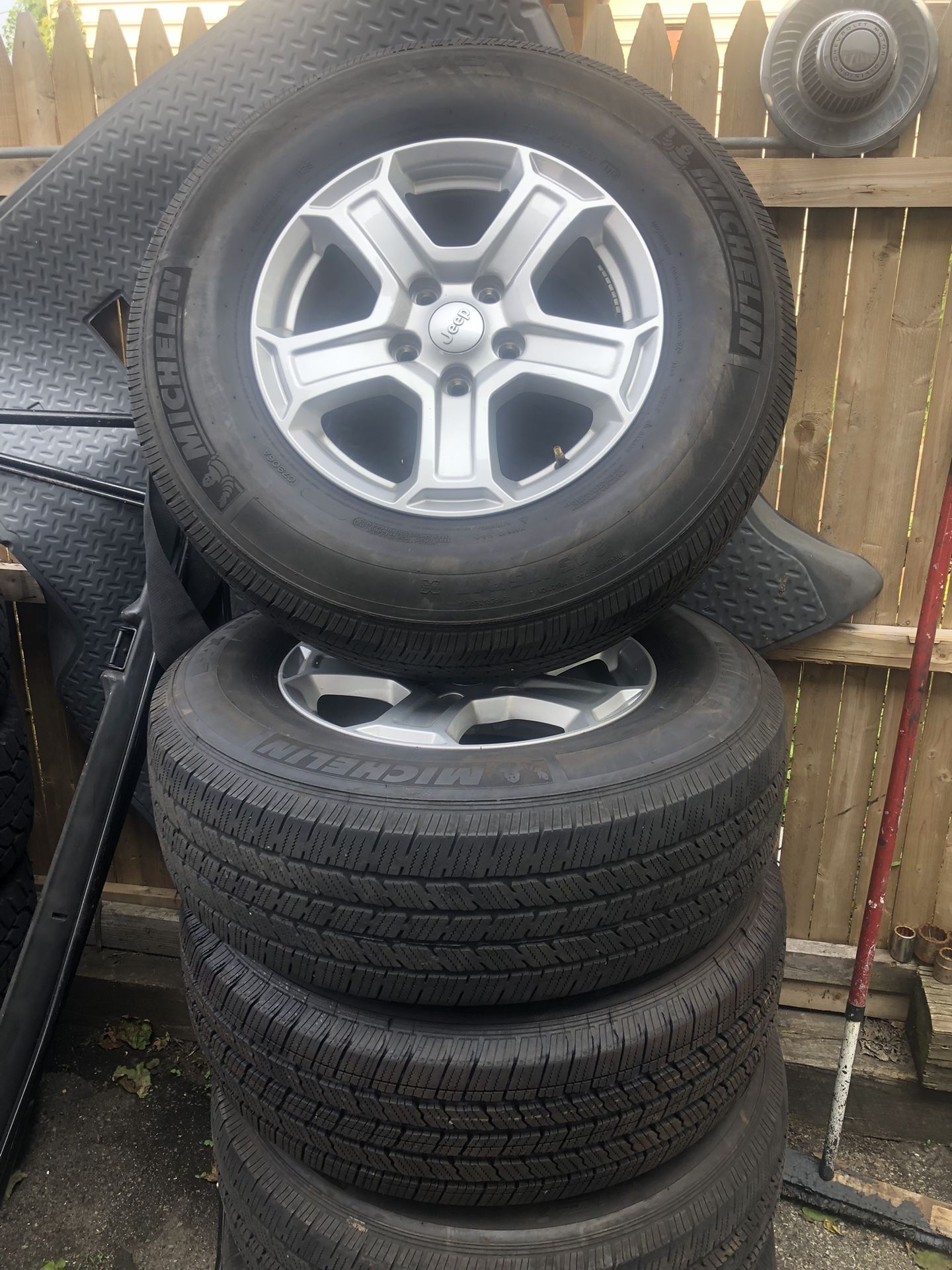 Oem Jeep Wheels And Tires. for Sale in Malverne, NY OfferUp