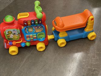Kids toy train with learning alphabets