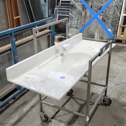 5' Cultured Marble Vanity Top With Sink