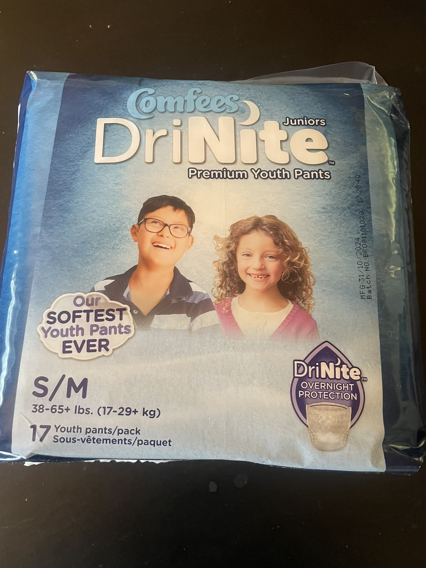 DriNite Overnight Pull-Ups – 17 Count – $12
