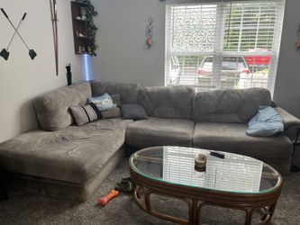 Grey microfiber Sectional