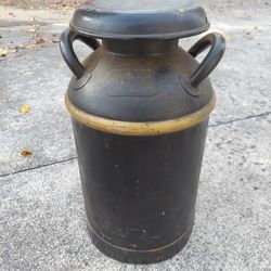 Antique Black And Gold Milk Jug Bedington West Virginia