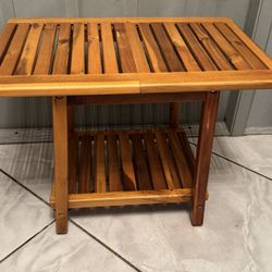 Teak Wood Shower Stool Bench 
