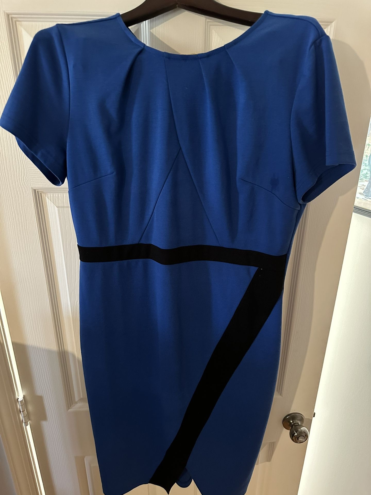 Vfshow Blue Sheath Dress with Black Accent, Size XL