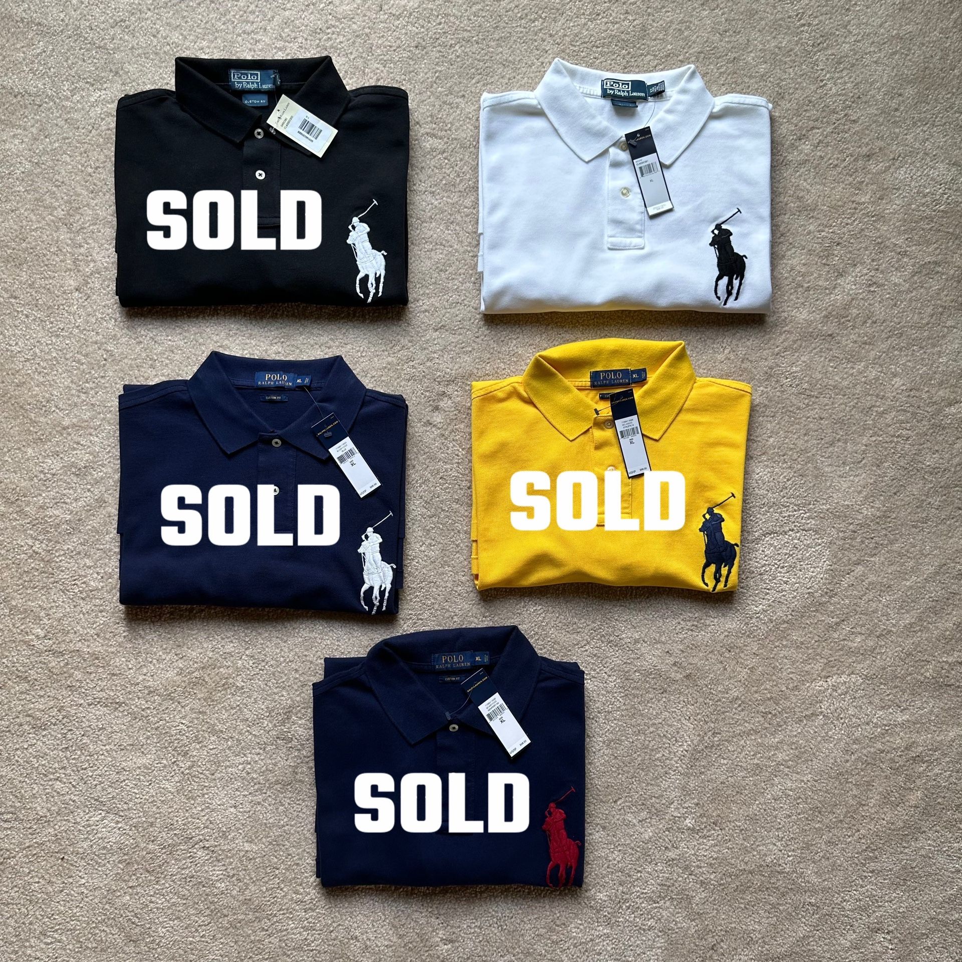 $60 EACH New with tag Men’s Ralph Lauren custom fit polo size XL ( Negotiable )