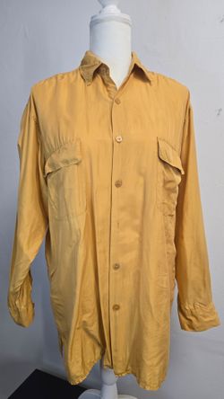 Vintage Cedars 100% Silk Men’s Shirt Size M –