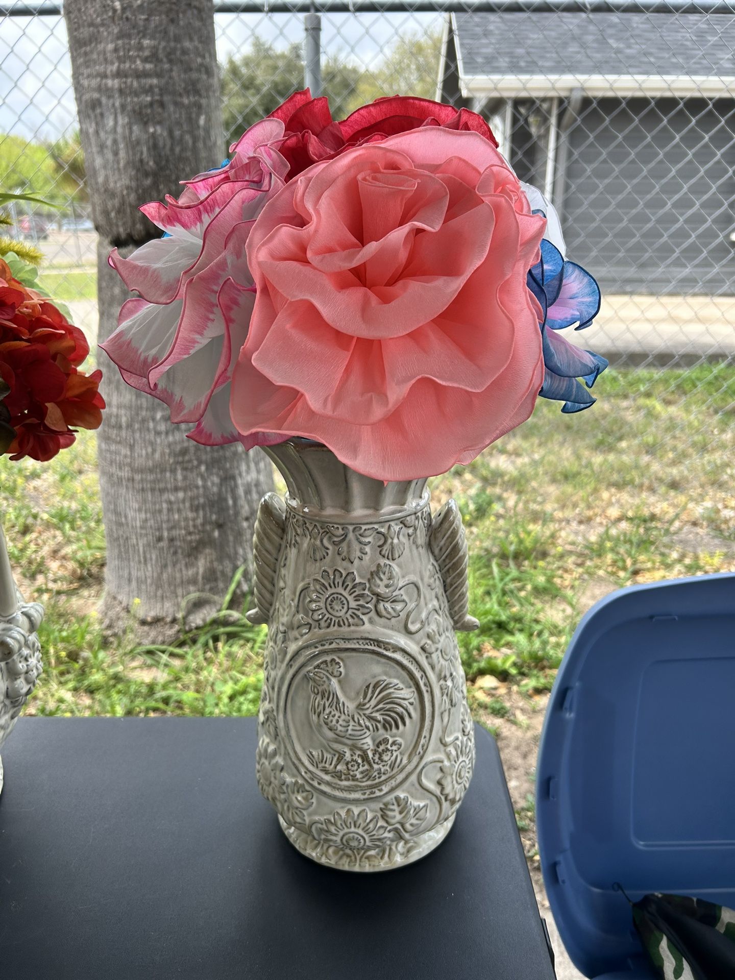 Rooster Floral vases