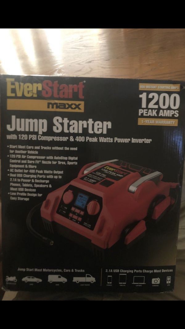 Everstart jump starter 1200 peak amps for Sale in Houston, TX - OfferUp