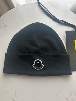 Moncler x Palm Angels Beanie - Black - Authentic - Like New