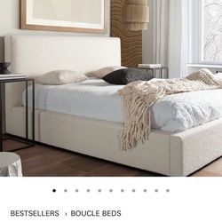 Boucle King Bed Frame