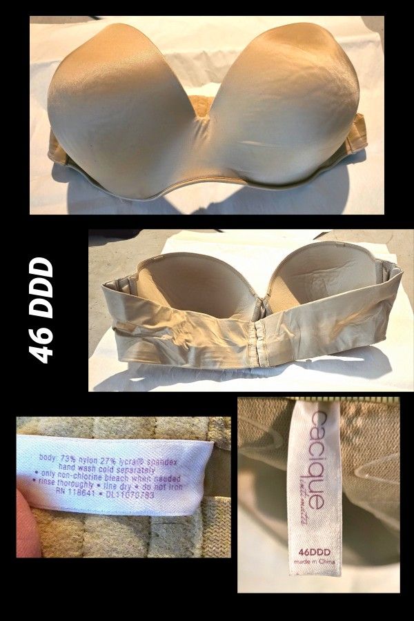 CACIQUE Strapless Bra 46DDD Nude color