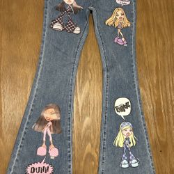 Dolls Kill X Bratz Flared Jeans Size Small