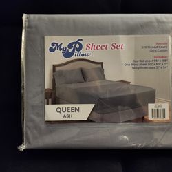 Sheet Set- “My pillow” Queen Side Color: Ash
