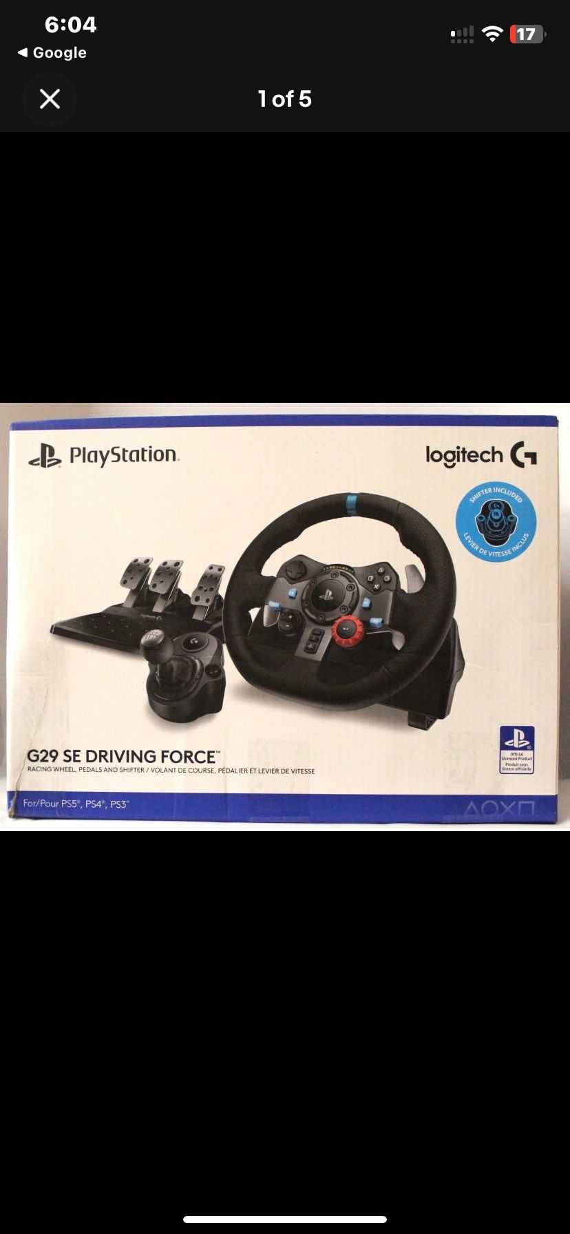 Logitech G29 SE Driving Force Gaming Wheel Bundle For PS5, PS4, PS3