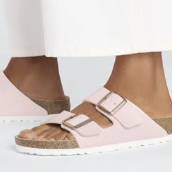 BIRKENSTOCK Arizona Birko-Flor Embossed - Shiny Light Rose