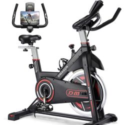 Stationary Exercise Bike with Digital Display and Pulse Reader