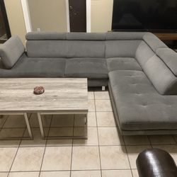 🩶✨Beautiful 2pc Sectional Sofa Set