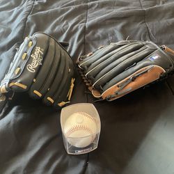 baseball & gloves