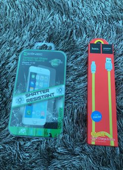 Iphone 6s screen protector and charger